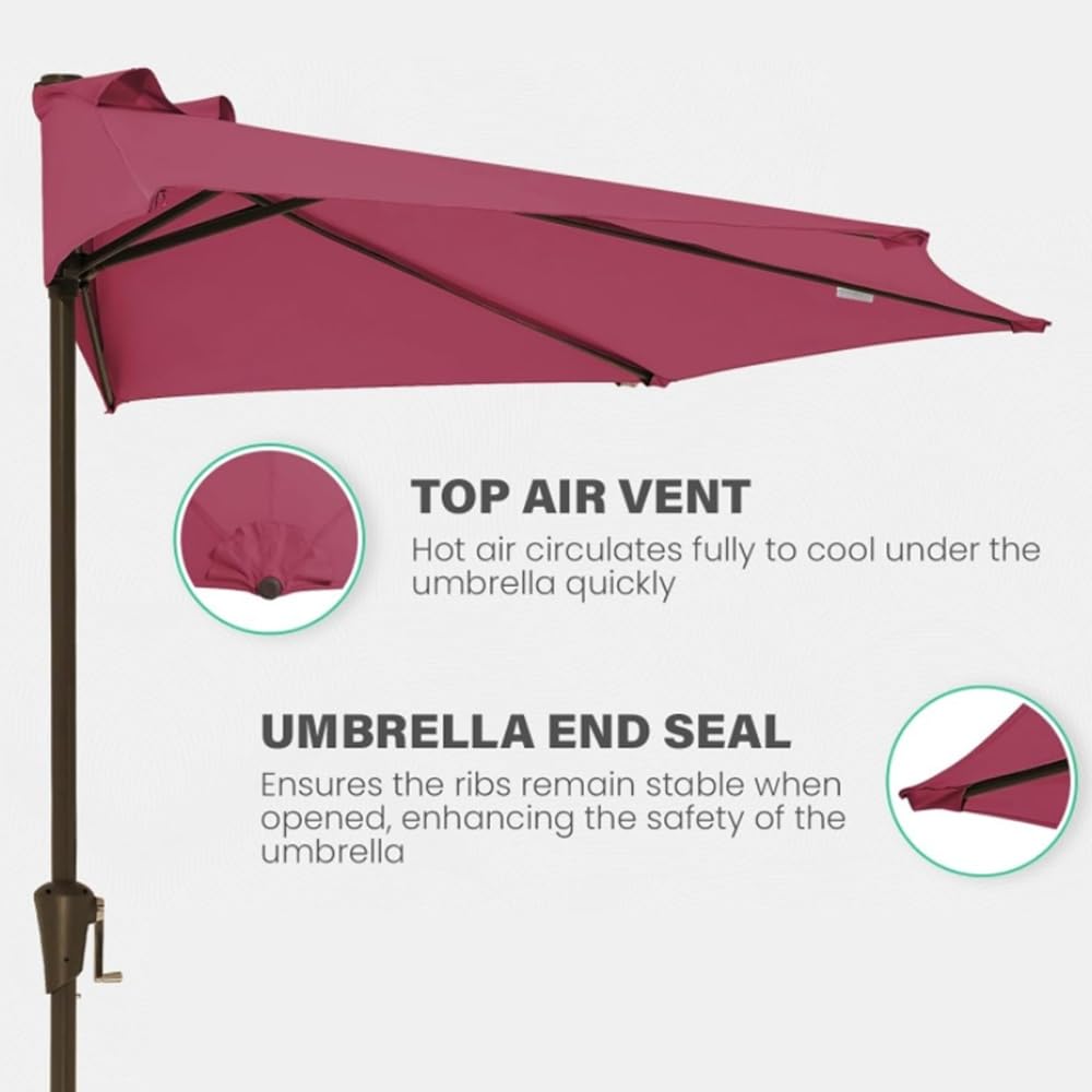 2.5m, 3m Auvent De Remplacement Pour Parasol Demi-cercle Auvent De Rechange, Toile De Remplacement Pour Parasol De Jardin Parasol Marché