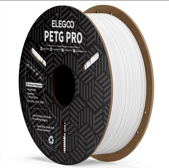 ELEGOO PETG PRO 1.75mm 3D Printer Filament Dimensional Accuracy +/- 0.02mm Compatible with Most FDM Printer,(White)1KG (B0D9LHY3TL) Amazon Price History, Amazon Price Tracker
