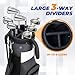 Golf Stand Bag, Lightweight Par 3 Golf Bag with 3 Way Dividers 900D Weatherproof Oxford, 3.7lbs Compact Yet Spacious Pitch N Putt for Driving Range, Cooler Pockets, Grey