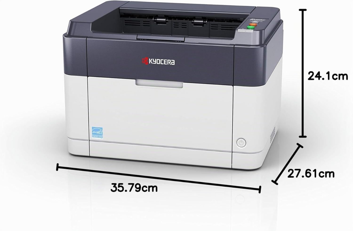 Kyocera Klimaschutz-System Ecosys FS-1061DN Monochrome-Laserdrucker. 25 Seiten A4 pro Minute. Schwarz-Weiß Drucker. USB 2.0, 1.200 dpi, Duplex, 4105009, mit Netzwerkschnittstelle und Duplexfunktion