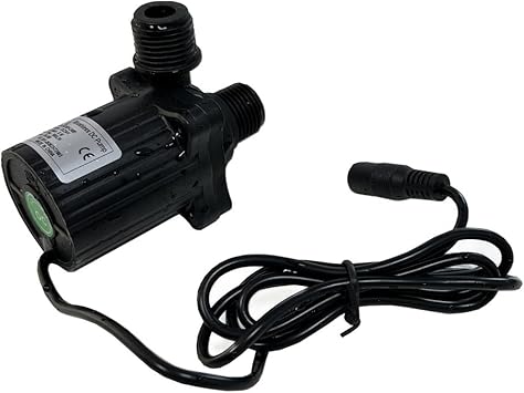 SHYSKY DC40F-2460 Micro Brushless DC Water Pump 24V 28W, 253GPH 19ft, Waterproof, 1/2 inch threaded ports, Safe Low Noise Stable Long-term Work, Submersible or Land Use, For Small cooling, gardening