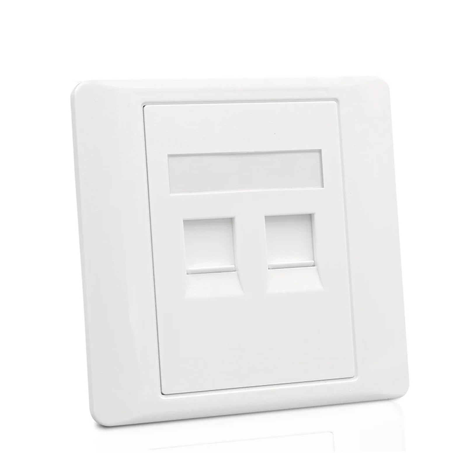 Pannello da parete CAT8 RJ45 a 2 porte Pannello di rete LAN CAT.8 ad altissima velocità da 40 Gbps(Two Ports CAT7)