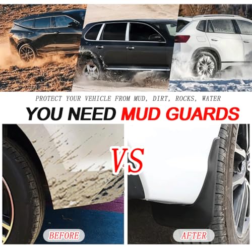 Image of Mud Flaps Mud Guards Fit for 2023-2024 Honda CRV, Front & Rear Mud Splash Guards Accessories - 4 Pc, Black