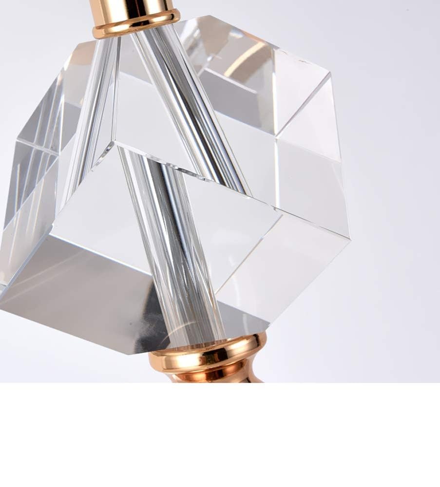 Lámpara de mesa con atenuación de cristal, lámpara de mesita de noche, lámpara de mesa de tela de arte nórdico