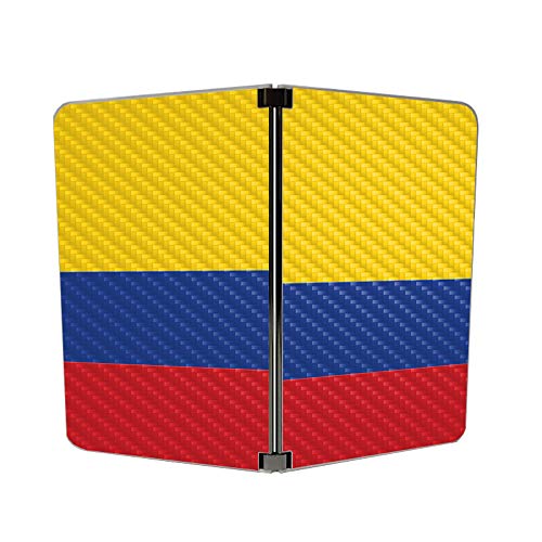 Image of MightySkins Carbon Fiber Skin for Microsoft Surface Duo - Colombian Flag | Protective, Durable Textured Carbon Fiber Finish | Easy to Apply | Made in The USA
