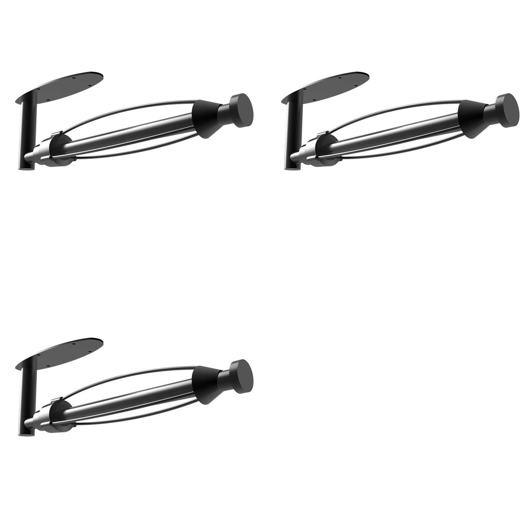Hndhbfgrt 3X Paper Towel Holder Under Cabinet Wall Mount Paper Towel Holder with Damping Kitchen Under Counter Paper Towels Rack