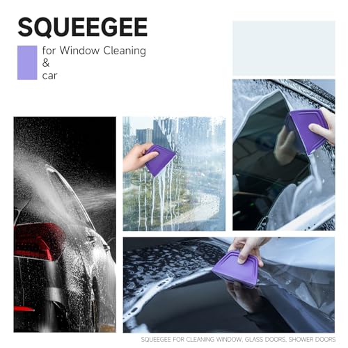 FOSHIO 2Stück Rakel Gummirakel Lila Rakel Silikon Rakel Soft PPF Rakel WickelRakel Vinyl Rakel für Folien Autozubehör Fenster Tönung Auto Werkzeug Tapeteninstallation