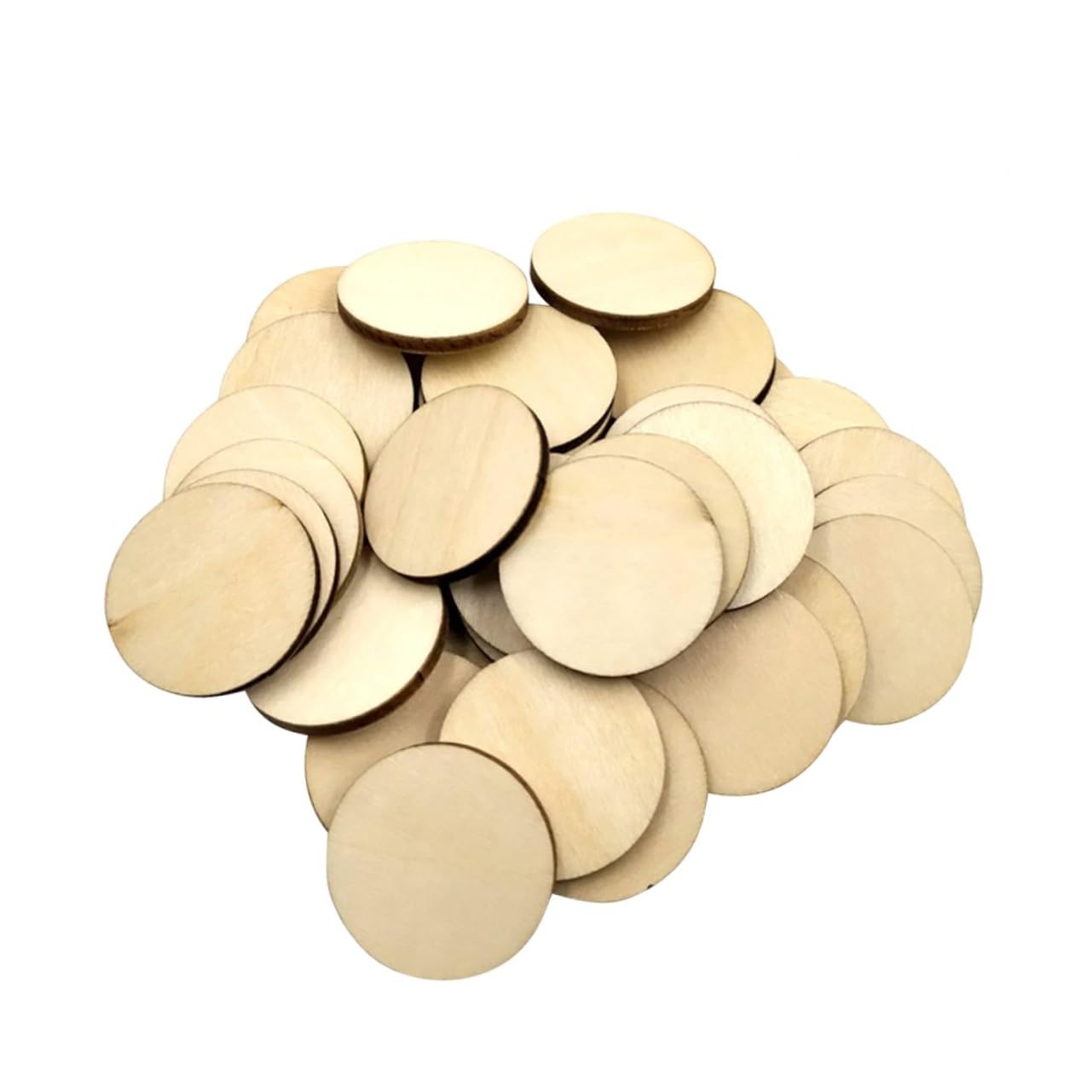 SEWACC 400stücke Unbearbeitete Runde Holzscheiben Bastelmaterial Für Projekte Hochzeits Und Weihnachtsdekoration Glatte Oberfläche Für Malen Und Gravieren