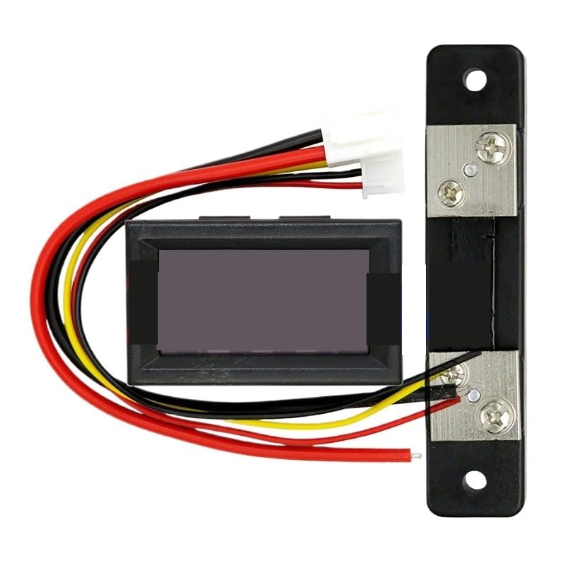 Mini Digital Voltmeter Ammeter DC 0-100V 50A Amp Volt Voltage Current Meter Detector Tester 0.28" Dual LED Display Gauge + Shunt(50A Red Red)