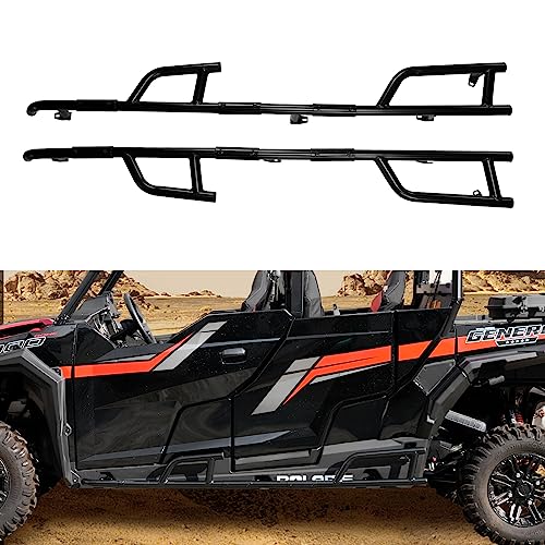 HAKA TOUGH Rock Sliders for Polaris General XP 4 1000 2020-2024 Nerf Bars for General 4 1000 Accessories Tree Kickers Anti-Corrosion Coating