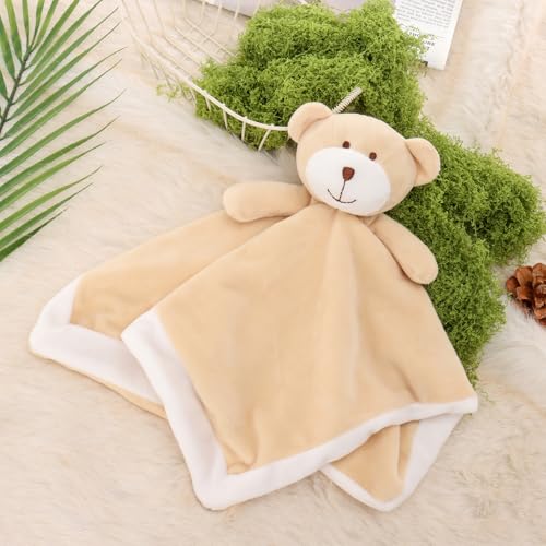 Apricot Lamb Luxury Snuggle Plush Teddy Bear Infant Stuffed Animals Security Blanket Nursery Character Blanket (Yellow Teddy Bear, 14 Inches) - Image 3