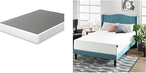 ZINUS Base de colchón inteligente de metal de 7 pulgadas marco de metal fuerte fácil montaje colchón de espuma y resortes de 8 pulgadas espumas