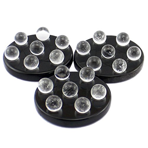 Street27 1 Set Natural Semi-Precious Stones Seven Star Array Crystal with Base Clear