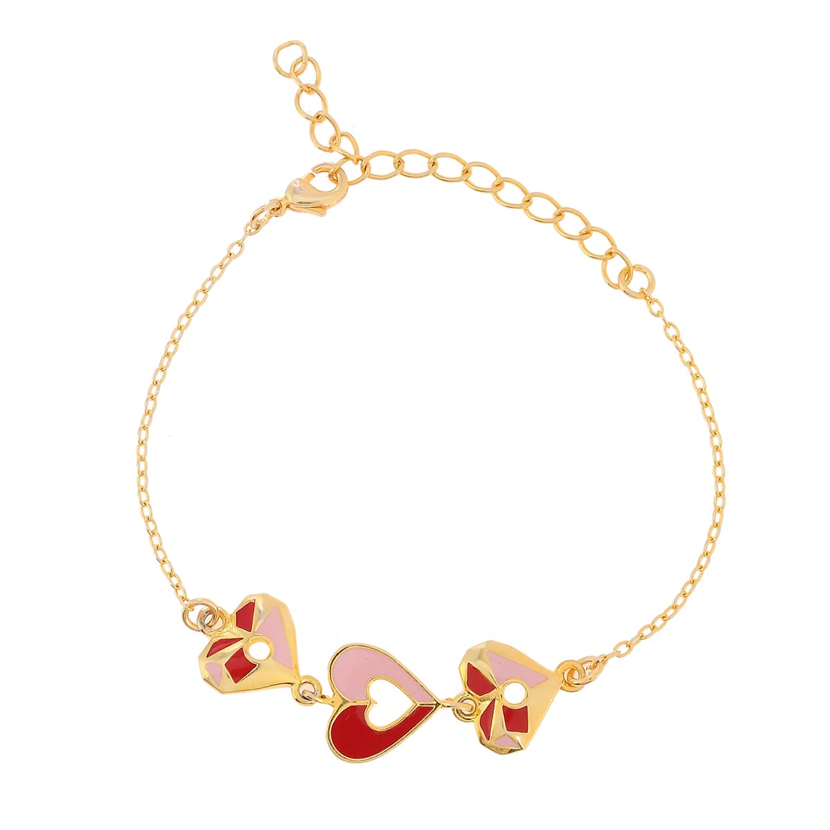 VOYLLA Valentines Day Collection Split Enamelled Hearts Bracelet (B0BSR4JBNH) Amazon Price History, Amazon Price Tracker