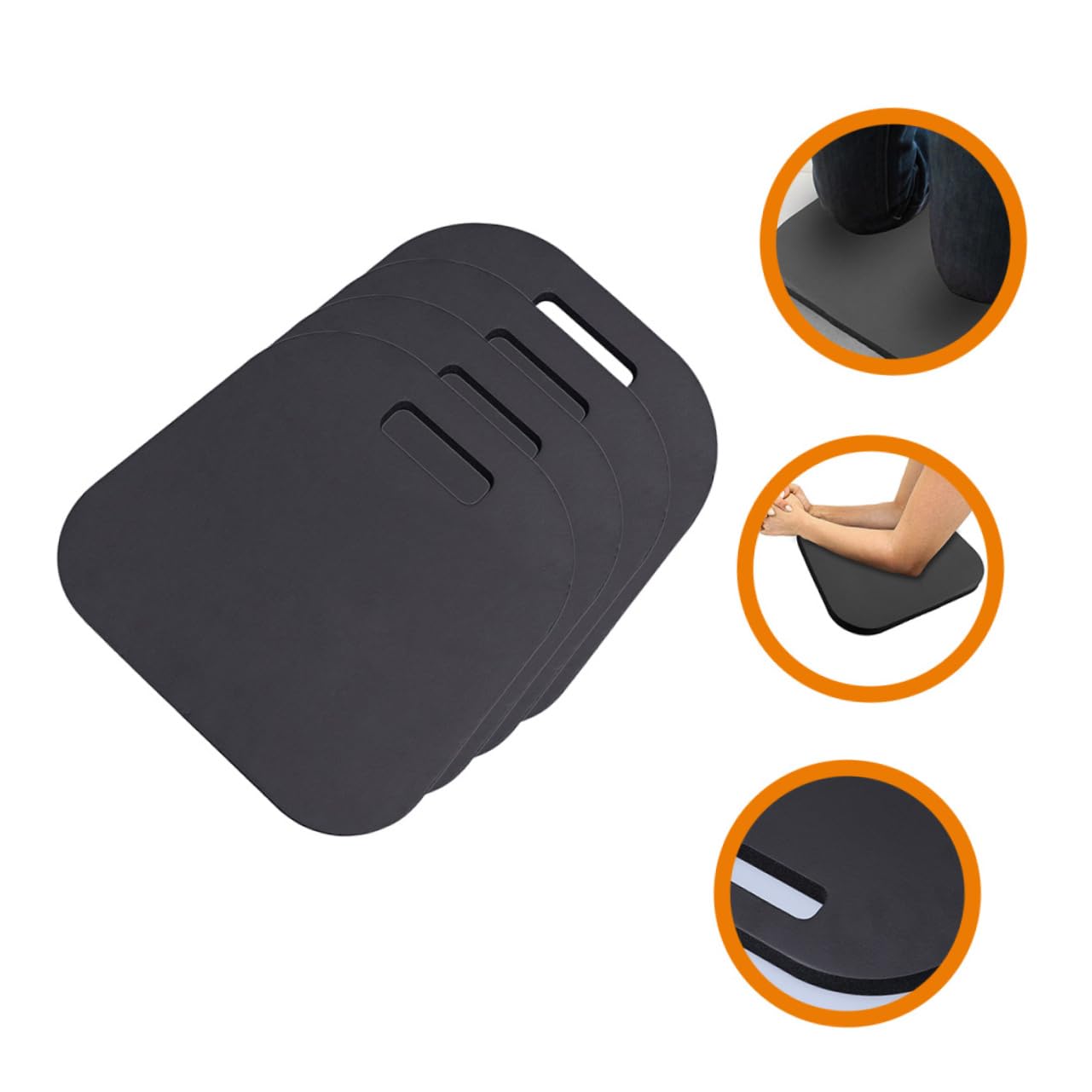 TOYANDONA Cuscini Inginocchiatoio da Giardino 4 Pezzi Eva Neri | Tappetino Pieghevole, Design Portatile, per Giardinaggio e Lavori Domestici