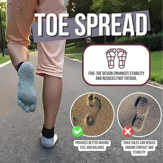 Konjoun Barefoot Socks Men Grounding, Hypersocks Super Socks,Separate Your Toes And Connect With Nature3