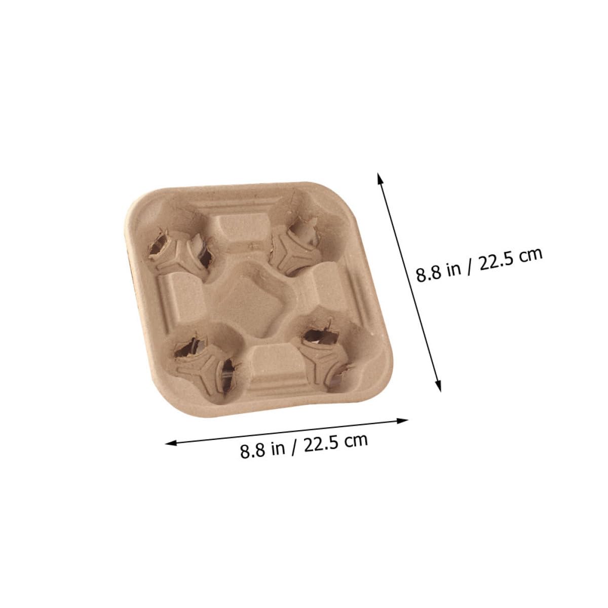 Gadpiparty Vassoio Portabicchieri in Carta Degradabile 25 Pezzi, Porta Tazze Caffè da Asporto, Design Semplice e Pratico, Portatile per Ristorante e Scuola