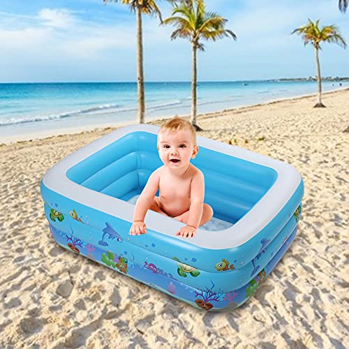 yahede Kinderbadje opblaasbaar familiezwembad voor zomerkinderen met extra brede zijwanden. Lovable - Image 8