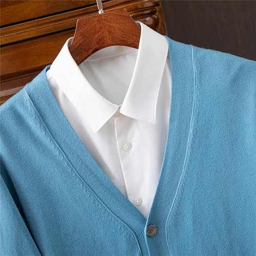 Men's Cardigan Sweaters Long Sleeve Cable Knit Cardigans Slim Fit Casual Button Down Ribbed Sweaters Outerwear3