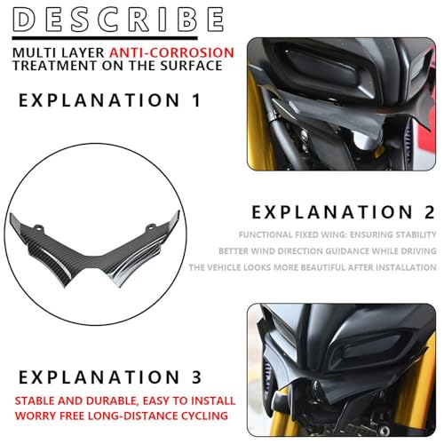 Carénage de moto Yamaha MT-15 anti-projections avec capot d'extension d'aile
