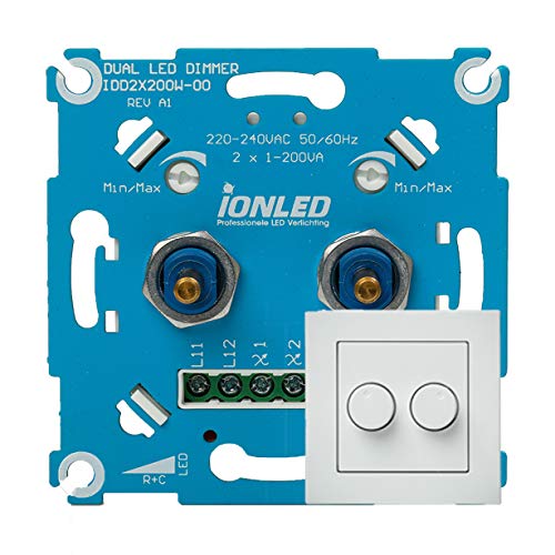 Buy ION INDUSTRIES 2X200W Duo LED Dimmer With or without Switch Plate