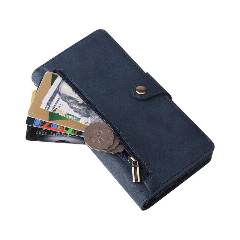 Étui en cuir gris avec rabat magnétique durable pour iPhone et Samsung Galaxy S20