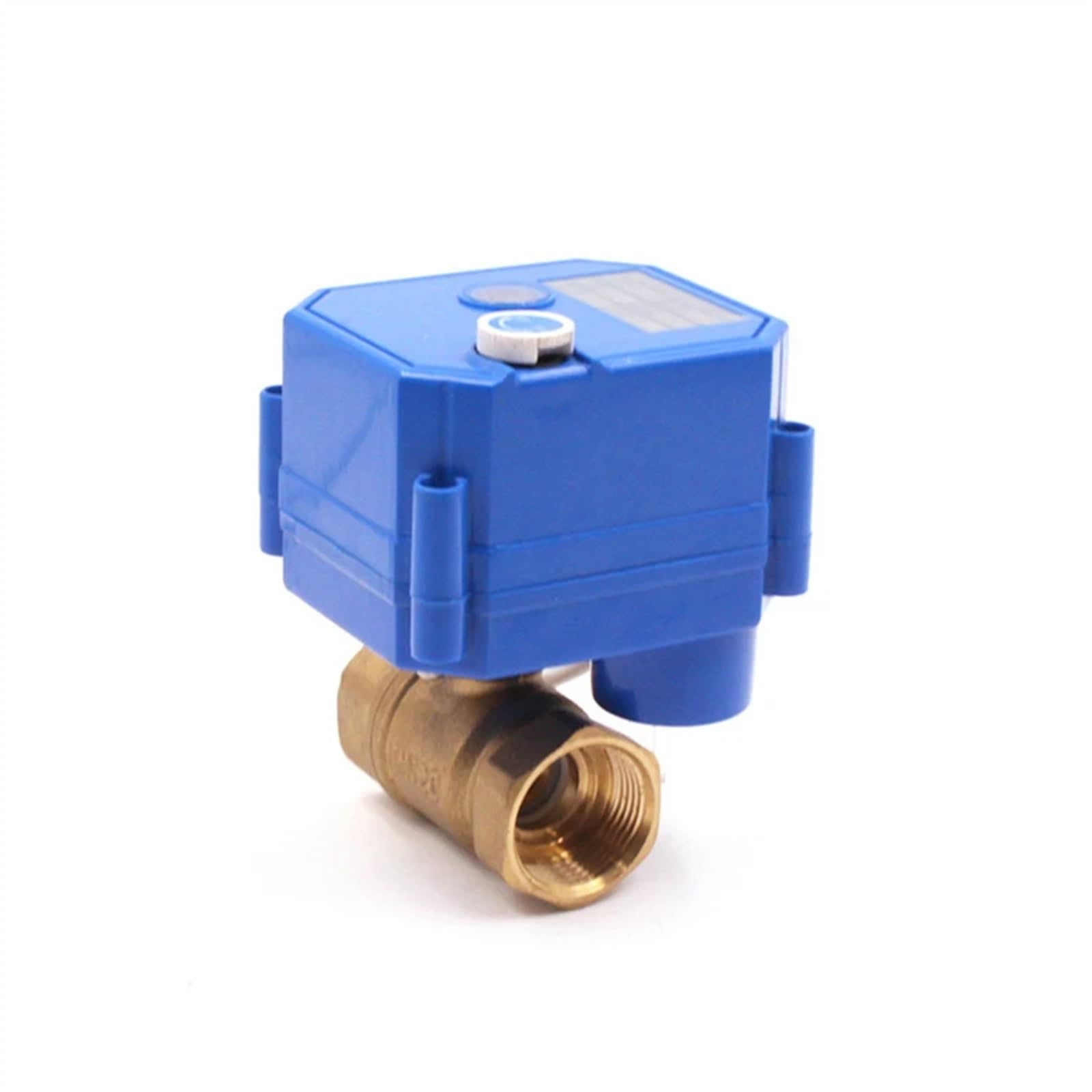 Valvola a Sfera motorizzata 1/4 "1/2" 3/4 "1" Attuatore Elettrico a 2 Vie 2/3 Fili in Ottone con Interruttore Manuale AC220V DC24V DC12V ADC9-24V(DC12V-CR01,0.25 inch)