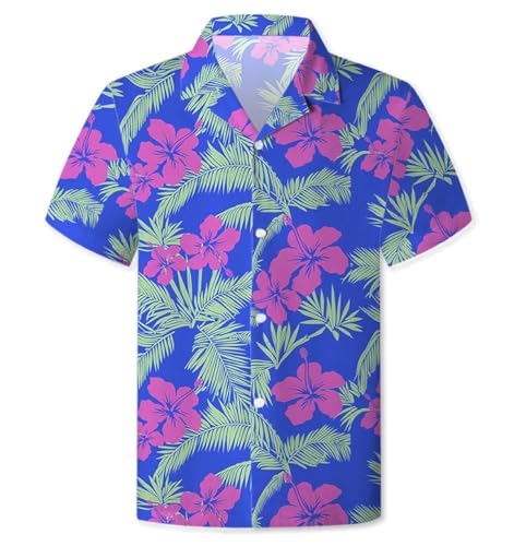 Image of Cromoncent Matching Hawaiian Outfits for Family, Dad and Son Matching Luau Beach Tropical Shirts Mommy Daughter Tropical Sets