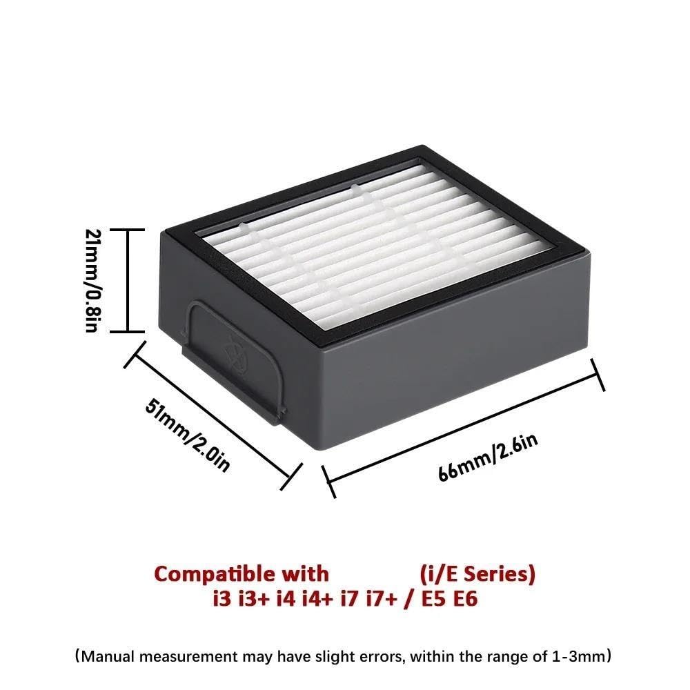 Filter Main Side Brush For E/I/J I3/+ I4/+ I6/+ I7/+ E5 E6 E7 Vacuum(16pc set with tool)
