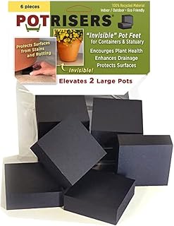 Potrisers (6 Pack – Large Size) - Invisible Pot Feet Elevate up to 2 Flower Plant Planters or Statuary | Indoor of Outdoor...