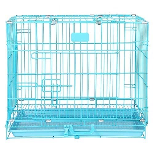 Pups&Pets Cage House for New Born Puppies, Small Cats Kittens, Hamsters, Rabbits, Guinea Pigs Kennel & Travel Carrier Double Door Heavy Duty Folding Metal Cage 18 Inch (Blue) (B09PH7LHP6) Amazon Price History, Amazon Price Tracker