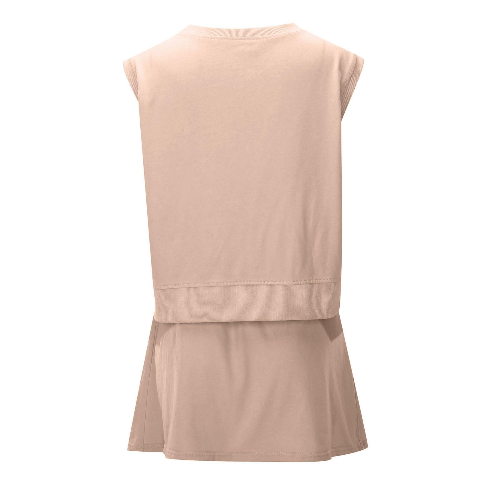 Generisch 2026 nuevos pantalones cortos de verano sin mangas para mujer, traje casual para uso diario, vacaciones, color puro, cómodo y elegante