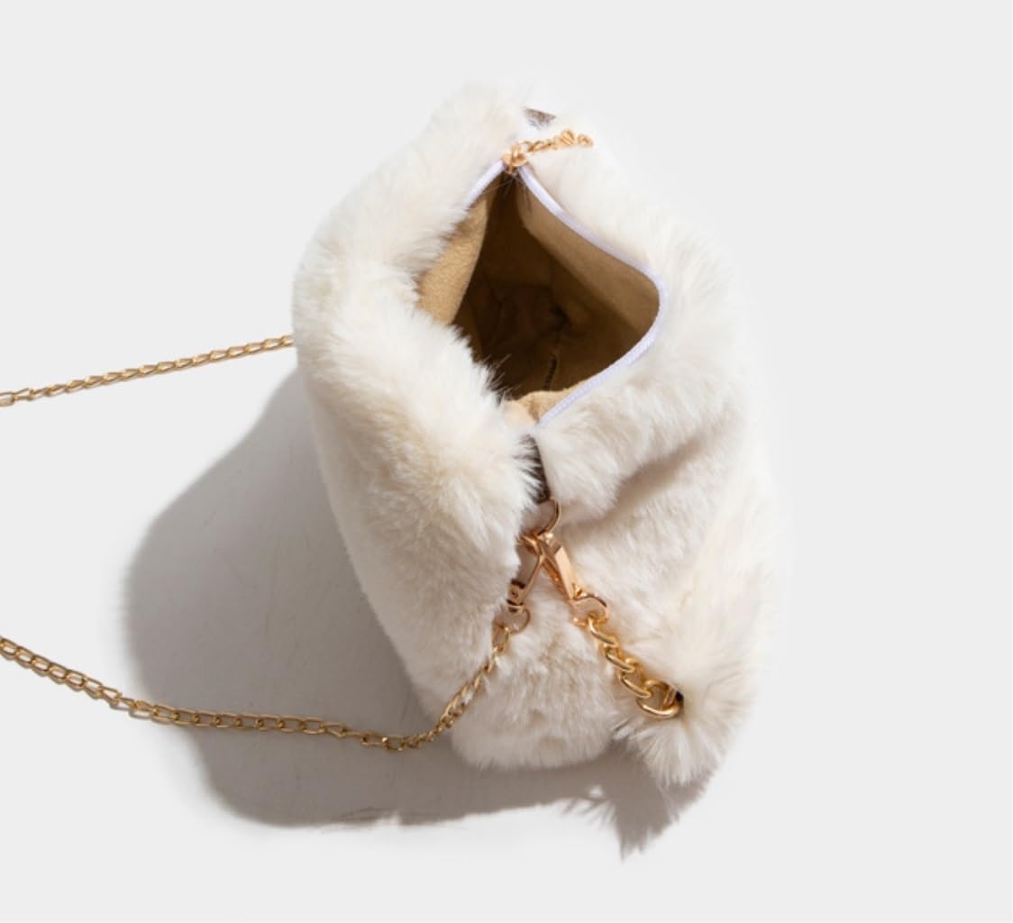 Borsa A Mano Borsa Shopper A Tracolla Con Catena In Peluche Da Donna A Tote Borsetta Donna