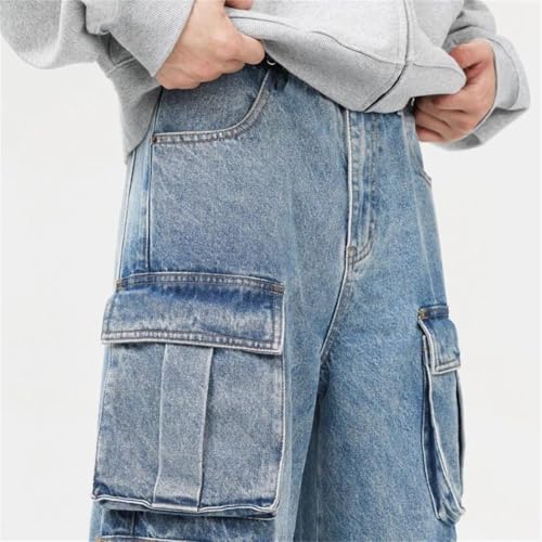 Men Baggy Jeans Wide Leg Denim Pants Oversize Korean Style Streetwear Loose Fit Cargo Trousers2