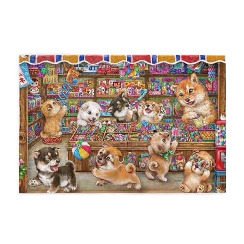 かわいい犬たち 1000ピース ジグソーパズル 大人向け難しい 破片なし カチっとハマる 誕生日 おしゃれ インテリア ギフトハウス (75×50cm)