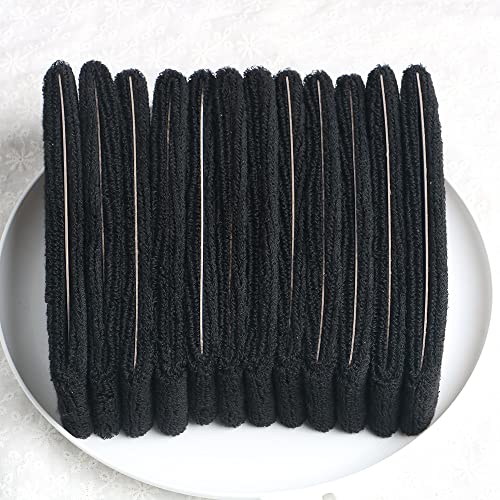 Image of Cotton Sweatband Headbands,Pack of 12,Elastic Stretchy Sport Terry Cloth Sweat Bands,Yoga Workout Fitness Exercise Basketball Headband