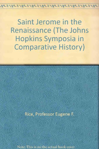 Saint Jerome in the Renaissance (The Johns Hopk... 0801823811 Book Cover