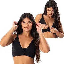 Kit 2 Sutiã Pós Cirurgico Reforçado Pós Operatório Silicone e Abertura Frontal Período Recuperatório