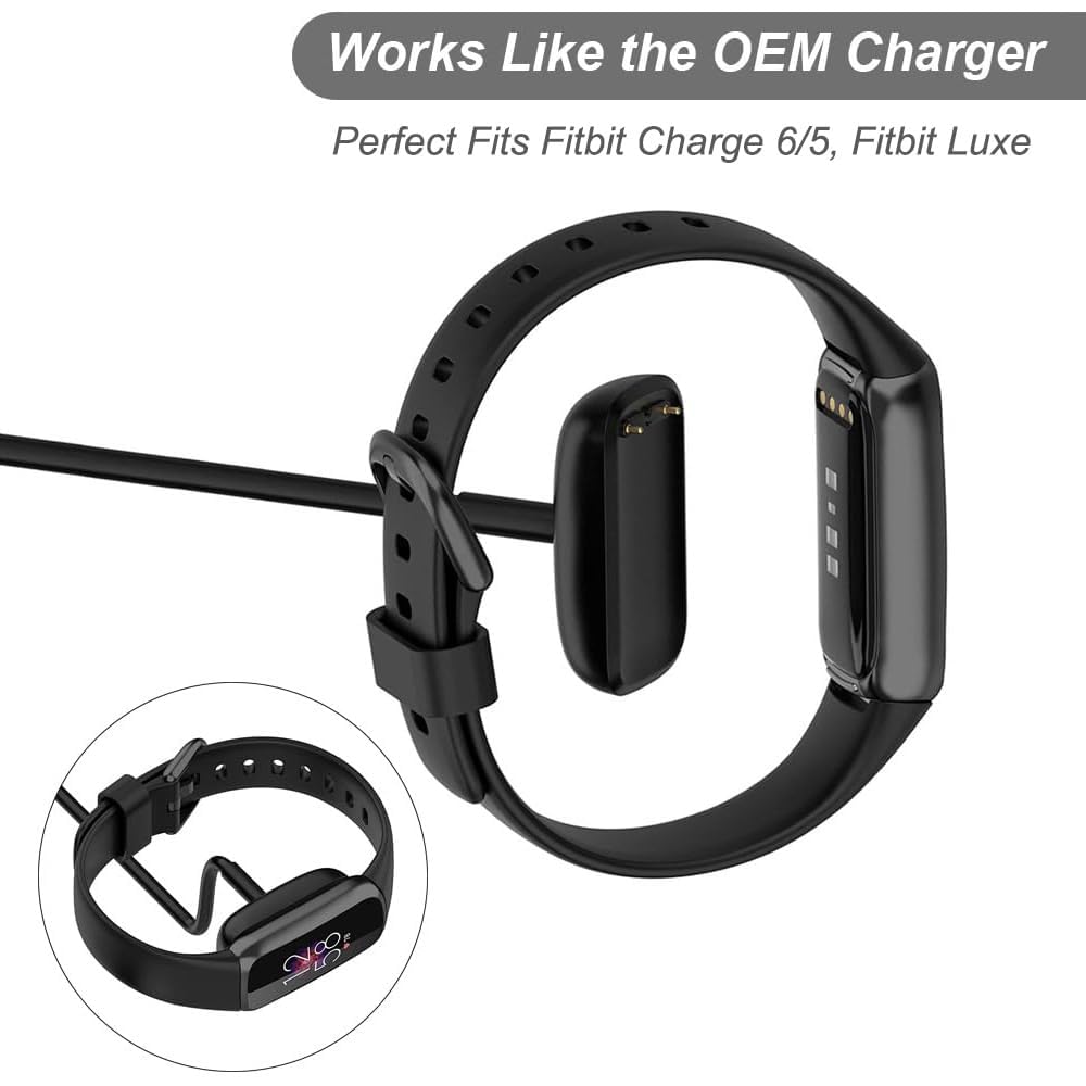 Caricatore Magnetico Fitbit Cavo Di Ricarica Magnetico Per Fitbit Charge 5/6 E Luxe - USB, Ricarica Veloce Usb Per Fitbit Luxe