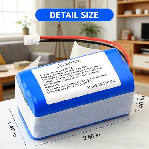Image of RVBAT850 RVBAT85002 Battery Replacement for Shark IQ Robot Vacuum RV1001AE | RV1000S AV1010AE AV1002AE RV1100VL RV101AE AV1102ARUS RV1101ARUS UR1000SR UR1100 UR1110ARCA UR1105ARUS AV1102ARUS RV1100VRUS