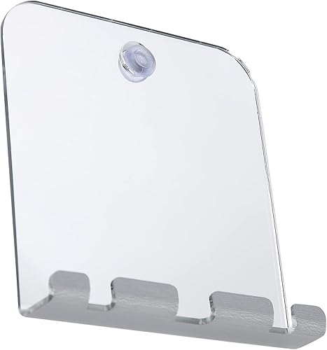 Espejo de ducha antiniebla, amplio rango de aplicaciones, fácil de quitar, antiniebla, sin niebla, espejo de afeitado para baño y cuarto de ducha