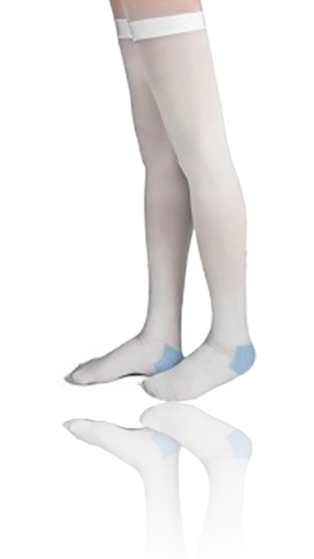 Sweet seven Thigh High Compression Stockings 15-20 mmHg - 1 Pair Anti Embolism Ted Hose Compression Socks for Women and Men with Inspect Toe Hole
