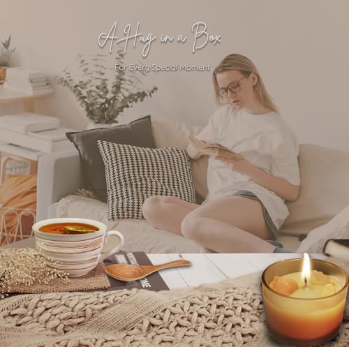 عبوة العناية من كوزي كير للنساء - صندوق هدايا دافئ ومريح لعيد الميلاد، هدية صديقة، تمنيات الشفاء قريبا، التعاطف، العناية الذاتية، العناية بالسرطان والتشجيع (شاي حليبي)