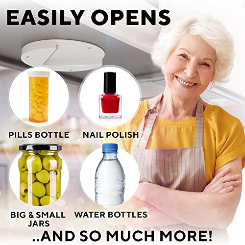 Under Cabinet Lid Jar Opener - For Weak Hands And Seniors With Arthritis - Heavy Duty, Allows To Easily Unscrew Any-Size Lid - Effortless Bottle & Can Opener For Your Kitchen #TOP5