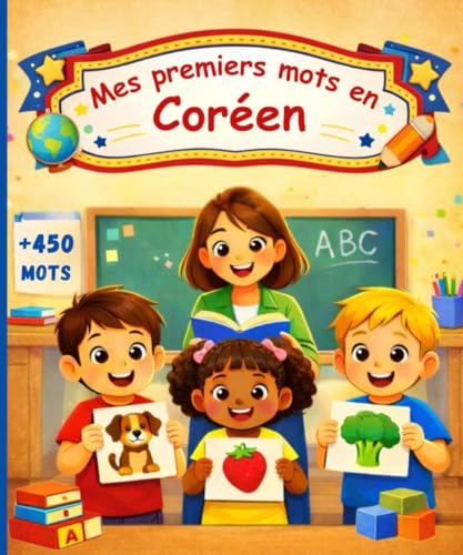 Mes premiers mots en Coréen: Imagier bilingue français–coréen pour enfants et débutants – 450 mots illustrés pour apprendre le coréen.