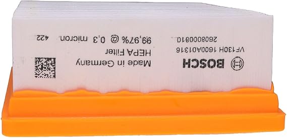 Bosch VF130H Flat HEPA Filter, Captures 99.97% of Particles for Superior Allergy and Dust Control