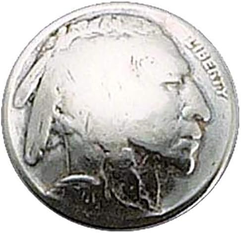 Nickel Genuine Indian-Head Coin Button Pack of 4 Findings