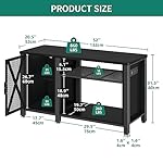 DWVO 55-75 Gallon Aquarium Stand with Power Outlets, Cabinet for Fish Tank Accessories Storage - Heavy Duty Metal Fish Tank Stand Suitable for Turtle Tank, Reptile Terrarium, 860LBS Capacity, Black - Image 4