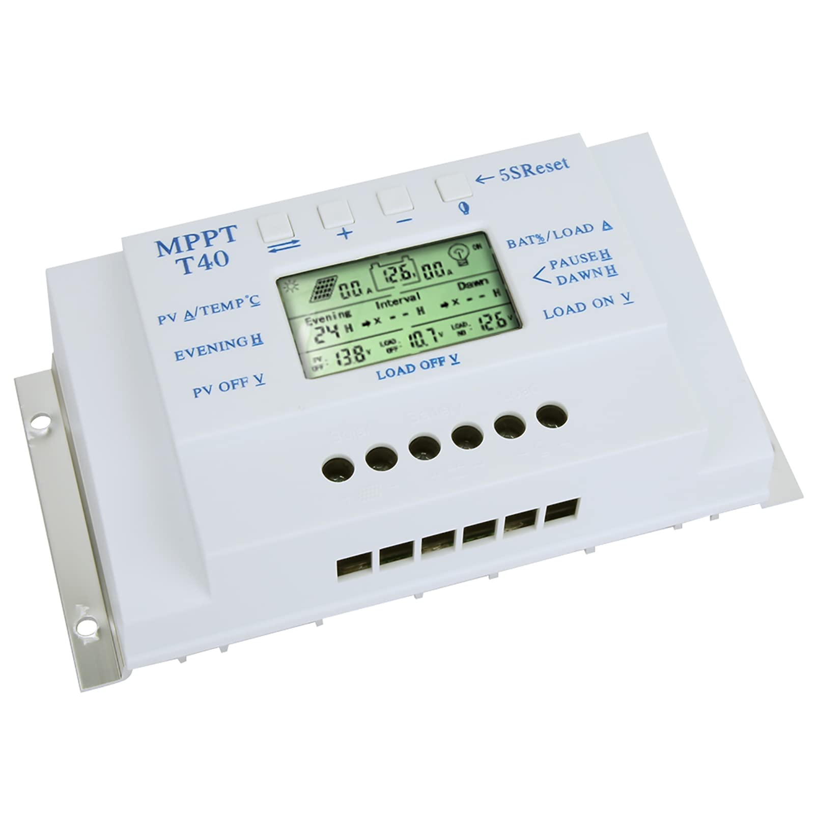 Haofy Zaawansowany Automatyczny Regulator ładowania Słonecznego MPPT 12 V 24 V Wyświetlacz LCD do Oszczędzania Energii Systemu Oświetlenia Ulicznego
