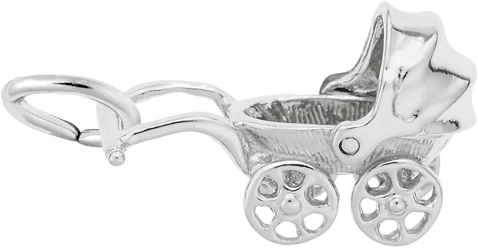 Baby Carriage Charm, Charms for Bracelets and Necklaces